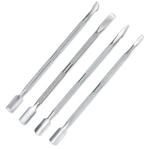 Empujador y Removedor de Cutículas Profesional de Acero Inoxidable Plateado, Herramientas de Pedicura y Manicura de 12.5cm para Uñas de Manos y Pies - Product Image 2