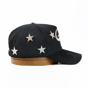 Casquettes Personnalisées Sombrero Barbas X CT 5-Panel Dobby Casquettes de Baseball avec Embellissements Étoiles et Lunes en Strass - Product Image 3