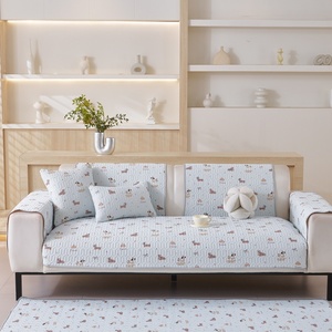 <span class=keywords><strong>Housse</strong></span> <span class=keywords><strong>de</strong></span> <span class=keywords><strong>canapé</strong></span> en coton imprimé floral pastoral, grande taille, coussin <span class=keywords><strong>de</strong></span> siège respirant, protection anti-poussière pour meubles, pour la décoration intérieure - Product Image 4