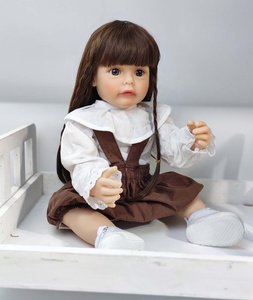 Réaliste pas cher solide doux <span class=keywords><strong>Bebe</strong></span> Em <span class=keywords><strong>Reborn</strong></span> Menina <span class=keywords><strong>Reborn</strong></span> poupées Silicone nouveau-né bébé femme avec des cheveux longs - Product Image 6