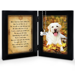 Coffret Cadre Commémoratif pour Animaux de Compagnie 2026 – Cadre Photo Double Face 5x7 avec Poème de Condolences et Collier pour Hommage aux Chiens et Chats - Product Image 3