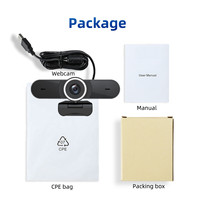 Sensor CMOS Hampo 4K 30fps 88 Sudut Lebar Pengambilan Gambar Objek Bergerak Global Shutter Nightshot Pencahayaan Rendah Webcam USB 2.0