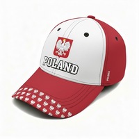 Casquettes de baseball ajustées à rayures pour hommes, souvenirs touristiques de Cracovie, Pologne, logo personnalisé en gros
