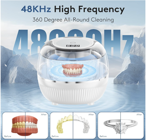 Nettoyeur à ultrasons direct usine pour aligneurs et bijoux, machine de nettoyage dentaire haute fréquence 48 kHz pour appareils de rétention et prothèses dentaires - Product Image 5