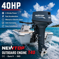 Moteur hors-bord 40 CV 2 temps à essence, arbre court ou long, pour bateau de pêche, kayak, usage marin