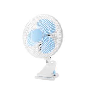 Miniature Oscillating Fan With Clip On Desk For Dorm Room Home Use Blue <b>Plastic</b> <b>Mesh</b> Ac Motor - Product Image 3
