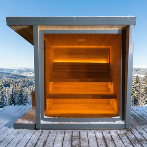 Sauna de madera de abeto carbonizado ecológica para exteriores USA Stocks con calentador de sauna ETL - Product Image 5