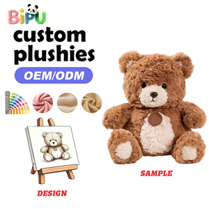 Fabricant de jouets en peluche personnalisés OEM ODM, mini animaux en peluche sur mesure, design ours, super doux, rembourrés en coton PP, poupées en peluche. - Product Image 2