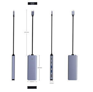 6合1 USB C集线器C型集线器4K HDMI扩展坞，带m2 NVME固态硬盘外壳适配器100W PD充电usb-c 3.1 10Gbps - Product Image 5