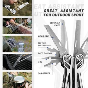 Outil multifonction OEM 21-<span class=keywords><strong>en</strong></span>-1 <span class=keywords><strong>en</strong></span> acier inoxydable, couteau de poche, tournevis, pince autobloquante, étui, 454g, survie <span class=keywords><strong>en</strong></span> plein air, <span class=keywords><strong>camping</strong></span> - Product Image 5