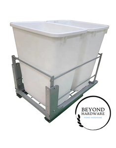 New Arrival Kitchen Cabinet Built-In Pull Out Waste Bin Dust Bin Pull Out Trash Can For Kitchen Soft Closing Slide Rubbish Can
