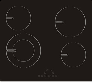 Bếp từ công suất cao bằng thép không gỉ đen tùy chỉnh OEM, 4 vùng nấu, sử dụng điện/pin, 220V, dùng trong gia đình - Product Image 3