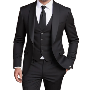 Completo da <span class=keywords><strong>Uomo</strong></span> Tre Pezzi con Colletto <span class=keywords><strong>Blu</strong></span> a Motivo Frutta, Nuovo <span class=keywords><strong>Abito</strong></span> da Sposo per <span class=keywords><strong>Uomo</strong></span>, <span class=keywords><strong>Abito</strong></span> <span class=keywords><strong>Slim</strong></span>-<span class=keywords><strong>fit</strong></span> Stile Coreano per Testimoni di Nozze - Product Image 2