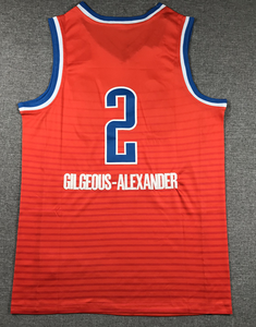 2025 Groothandel en hoogwaardige sport basketbal geborduurde gestikte unisex Oklahoma City Thunder <span class=keywords><strong>2</strong></span> Gilgeous-Alexander shirts - Product Image 3