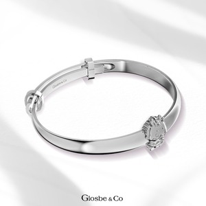<b>Cute</b> Silver (Plated in Rose/Yellow/Platinum Gold) Pure Silver Children <b>Bracelets</b> - ''Giap Thin 2024'' BANGLES - Product Image 3