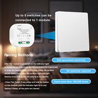 Interrupteur d'éclairage sans fil auto-alimenté à installation facile, sans câblage, sans batterie, pour les améliorations domestiques DIY