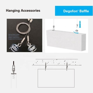 Plafonds suspendus en fibre de verre insonorisants Degoceiling, panneaux acoustiques pour la maison, suspension verticale - Product Image 5