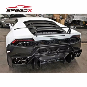 Paraurti posteriore in stile V per Lamborghini Huracan LP580 LP610 EVO Upgrade Kit carrozzeria stile Vorsteiner diffusore paraurti posteriore - Product Image 3