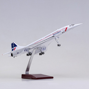 Mô hình máy bay phản lực siêu âm Concorde Singapore tỷ lệ 1/125, 50cm, làm bằng nhựa đúc, có chân đáp - Product Image 2