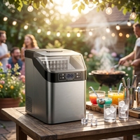 Machine à glaçons portable mini pour le camping, les voyages, la maison, le bureau, petite machine à glaçons automatique certifiée CE 20 kg