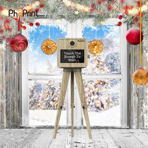 Proprint gỗ tự phục vụ gian hàng ảnh tự nhiên phong cách cổ điển với máy in và máy ảnh - Product Image 5