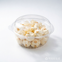 Boîte à gâteau ronde transparente jetable avec couvercle en dôme, empilable, étanche, pour la pâtisserie, la présentation de cupcakes