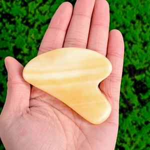 Piedra de Aventurina Azul Natural al por Mayor, Tabla de Masaje de Piedra, Decoración de Piedra Curativa de Calcita Amarilla para Regalos de Mujer - Product Image 5