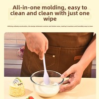 Spatule en silicone de qualité alimentaire résistante à la chaleur, antiadhésive, grattoir à crème, facile à nettoyer, flexible, outil de cuisine pour mélanger