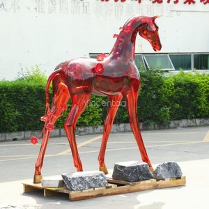 Vincentaaカスタム赤レジン彫刻ホテル馬彫刻高級ロビー装飾彫刻 - Product Image 6