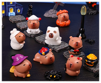 Mini été plage ornement nouvelle Collection mignon dessin animé cadeau Animal Figure Halloween 3D Capybara poupée résine Figurine mystère sac