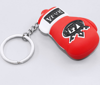 Porte-clés de boxe en pvc souple en forme de relief 3D, gravure personnalisée en caoutchouc de silicone, pour cadeaux de promotion