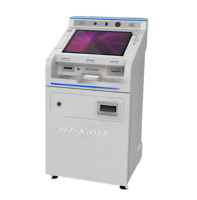 Kios Layanan Mandiri Dalam Ruangan dengan Layar LCD, Konstruksi Logam, Pembaca Kartu NFC & Pembayaran dengan Pengenal Wajah