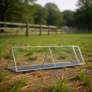 Jaula para conejos de acero galvanizado plateado, grande y duradera, para uso en exteriores. - Product Image 2