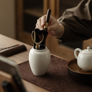 Guanlan White Porcelain <b>Tea</b> <b>Set</b> Egg Shape Six Gentlemen <b>Tea</b> Tools For Home Kung Fu <b>Tea</b> Ceremony Accessories - Product Image 3