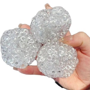 Handmade <b>Beads</b> Crystal Squeeze Ball Squeaky TPR Squishy Toys Relieving Stress Relief Noisy Crunchy Ball Fidget Toy Kids - Product Image 1