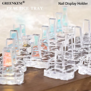 Plateau de pratique à pointe d'ongle non magnétique spécial en acrylique Aurora pour support d'affichage d'ongle transparent en forme de vague de colle d'oeil de chat - Product Image 6
