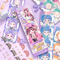 Simno Anime Girls Palm Size Dress up Sticker Book Face Changing Sticker Kit Makeover Game for DIY Craft Activity