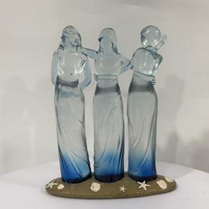 Adornos Creativos de Resina, Figura de Amistad de <span class=keywords><strong>Hermanas</strong></span>, Estatua de Madera Pintada a Mano, Decoración de Escritorio para el Hogar, Regalo de Amistad - Product Image 5