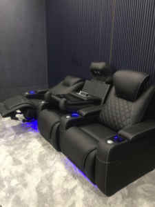 Умное регулируемое кресло для домашнего кинотеатра с подсветкой и массажными диванами из натуральной кожи - Product Image 5