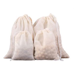 Bolsas de Muselina con Cordón para Tés y Especias, Bolsitas de Algodón de 6x8cm para Hierbas, Té de Hojas Sueltas, Condimentos, Reutilizables, Aptas para Alimentos, Reciclables - Product Image 1