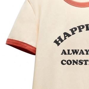 T-shirt col rond rouge confortable 300 Gsm T-shirt surdimensionné Design personnalisé T-shirt pour enfants - Product Image 3