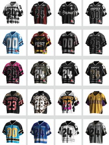 เสื้อเจอร์ซีย์ฟุตบอลอเมริกันสไตล์เรโทรผ้าตาข่ายสำหรับผู้ชาย เสื้อรักบี้วินเทจแบบปรับแต่งได้ เหมาะสำหรับใส่ลำลองและฝึกซ้อม - Product Image 5