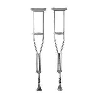 Underarm <b>Crutches</b> Stainless Steel Adjustable Height 39 In Anti Slip Foam Grip Medical <b>Walking</b> Aid For Elderly Rehabilitation - Product Image 1