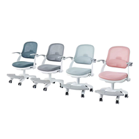 Chaise d'apprentissage en maille pour enfants avec dossier réglable pour corriger la posture ; Siège d'étudiant ; Structure métallique