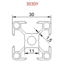 Profilé en aluminium à fente en T standard européen 6063 T5, perforation personnalisée pour établi modulaire, cadre de barrière de sécurité industrielle