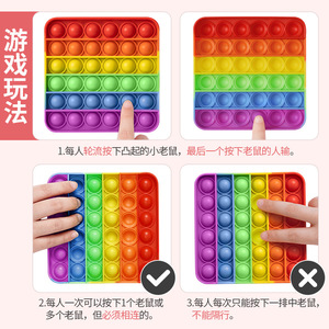 Jouets anti-stress en silicone Premium Poppet Push Pop Bubble en forme de fusée, cadeaux pour enfants pour anniversaire - Product Image 4