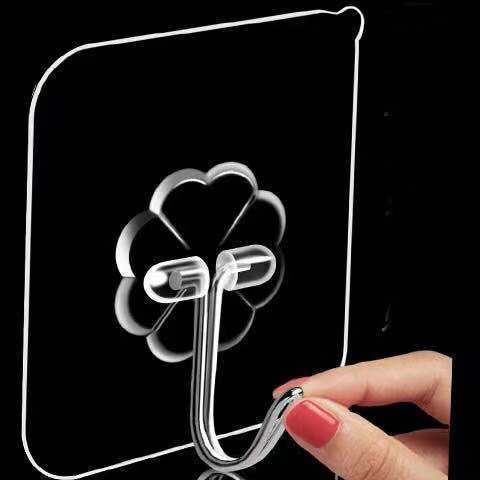 Transparent hooks, 40 microns, 6*6 cm [High cost-performance ratio]
