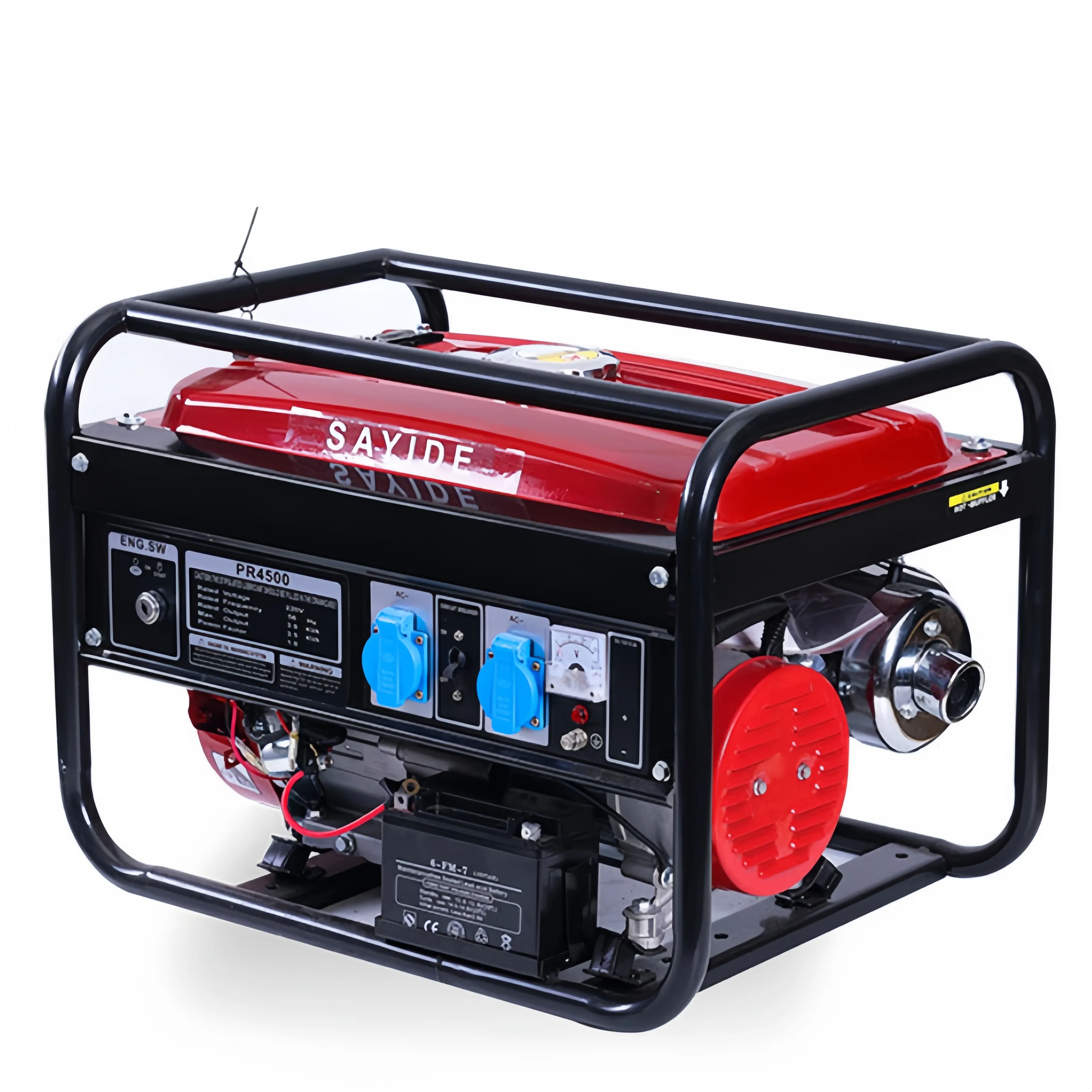 5Kw Portable Electric DC AC single phase gasoline power generator for construction and assembly work