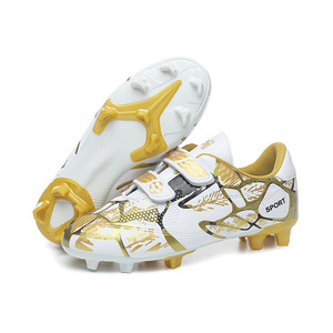 Chaussures de football QZJC sans lacets pour enfants, garçons et filles, avec petits crampons, toutes saisons, tige en PU, pour élèves du primaire - Product Image 5