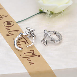 Pendientes de Plata S925 con Forma de Lazo, Edición Coreana, con Perlas, Accesorios de Joyería DIY 1218 - Product Image 4